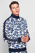 Boohoo Leopard Print Taped Bomber Jacket Co-ord