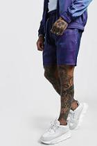 Boohoo Iridescent Short With Reflective Man Print