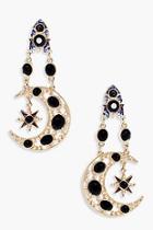 Boohoo Esme Boutique Moon & Star Earrings