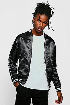 Boohoo Contrast Piping Bomber Jacket