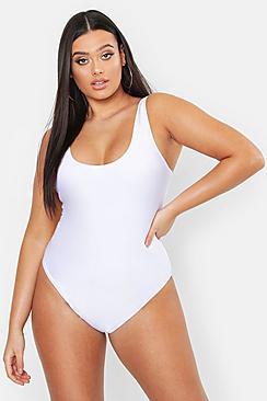 Boohoo Plus Scoop Back Swimsuit