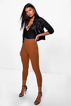 Boohoo Anja Highwaist 3/4 Length Ribbed Leggings