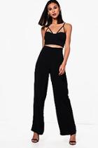 Boohoo Wide Leg Silky Trouser