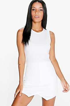 Boohoo Jen Ponte Skort Playsuit