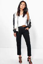 Boohoo Mara Mid Rise Distressed Knee Boyfriend Jeans