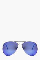 Boohoo Molly Blue Lense Aviator Fashion Glasses