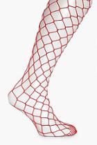 Boohoo Plus Felicity Red Large Fishnet Tights