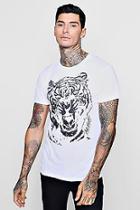 Boohoo Tiger Print Crew Neck T-shirt