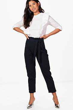 Boohoo Premium Paperbag Waist Tailored Trouser