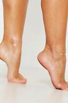 Boohoo Heart Simple Layered Anklet