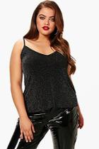 Boohoo Plus Louise All Over Glitter Cami Top