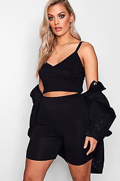 Boohoo Plus Lexi Jersey Cycle Short