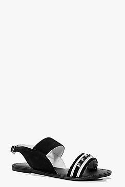 Boohoo Boutique Julia 2 Part Suede Sandal