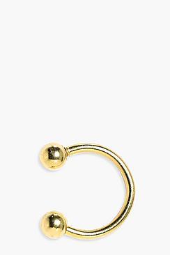 Boohoo Lois Faux Lip Ring Double Ball