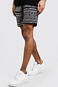 Boohoo Mid Length Jersey Animal Print Short