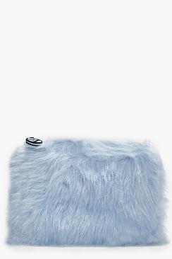 Boohoo Medium Furry Make Up Bag