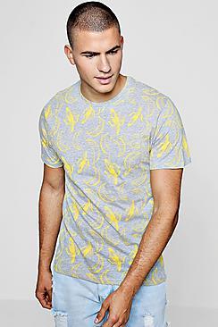 Boohoo All Over Banana Print T-shirt