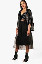 Boohoo Ava Boutique Full Tulle Midi Skirt