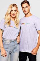 Boohoo Pride Loose Fit F**k Hate T-shirt