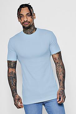 Boohoo Muscle Fit Ribbed T-shirt