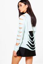 Boohoo Cindy Cut Out Detail T-shirt Mint