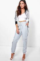 Boohoo Novea Soft Touch Woven Utility Trousers Grey