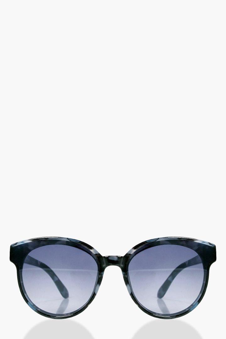 Boohoo Nancy Smoke Lens Round Sunglasses Grey