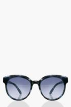 Boohoo Nancy Smoke Lens Round Sunglasses Grey