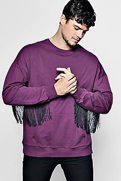 Boohoo Kangaroo Sweater With Tassels