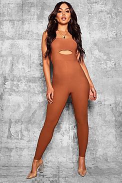 Boohoo Niamh Square Neck Cut Out Detail Jumpsuit