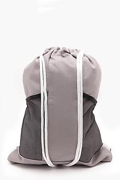 Boohoo Mesh Panel Drawstring Bag