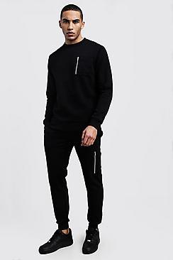 Boohoo Ma1 Sweater Tracksuit