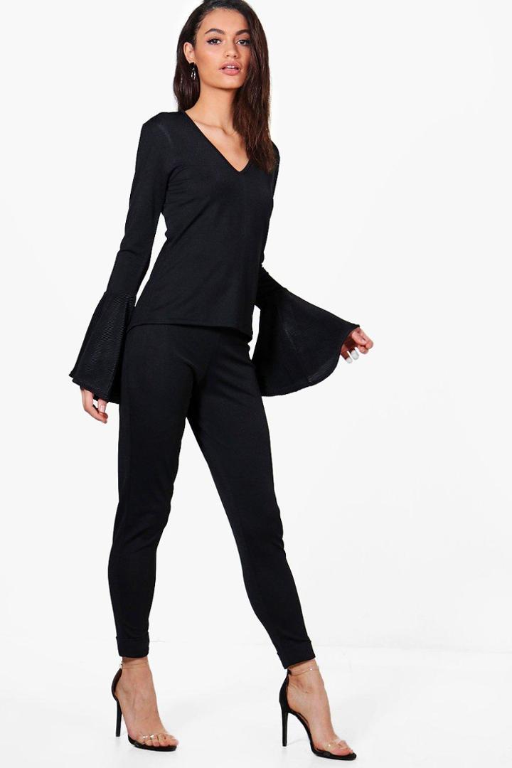 Boohoo Emma Skinny Trouser Black