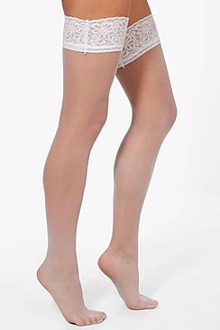 Boohoo Lola Lace Top Stockings