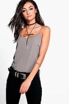 Boohoo Tall Solid Woven Cami