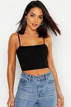 Boohoo Ruched Cup Detail Crepe Cami