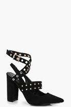 Boohoo Victoria Embellished Court Heel Sling Back