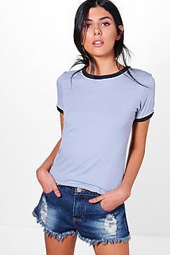Boohoo Alice Contrast Ringer Tee