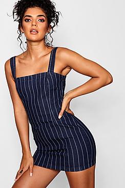 Boohoo Maya Zip Back Stripe Bodycon Dress