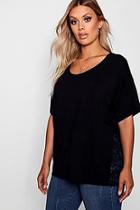 Boohoo Plus Lace Insert T-shirt