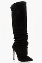 Boohoo Liz Slouchy Over The Kneed Pointed Boot
