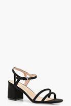 Boohoo Extra Wide Fit Double Strap 2 Part Heels