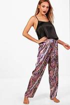 Boohoo Alice Satin Paisley Trouser & Cami Set