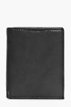 Boohoo Real Leather Bifold Wallet Black