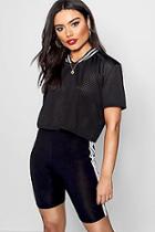 Boohoo Nadia Airtex Football Boxy Tee