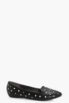 Boohoo Rachel Stud Detail Slipper Ballet