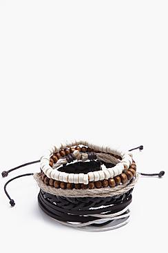 Boohoo Plait Woven Stack Bracelet