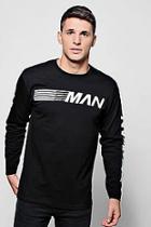 Boohoo Man Racing Long Sleeve T-shirt