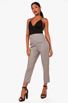 Boohoo Darcy Woven Dogtooth Ankle Grazer Trousers