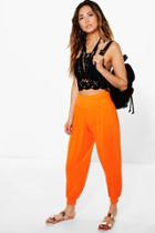 Boohoo Lena Basic Jersey Hareem Trousers Mandarin